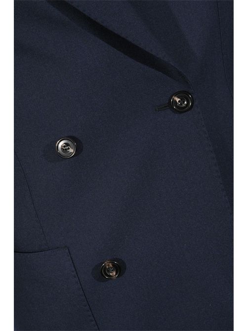 Giacca doppiopetto in misto cashmere e seta blu SARTORIO NAPOLI | SG1601S0744402000